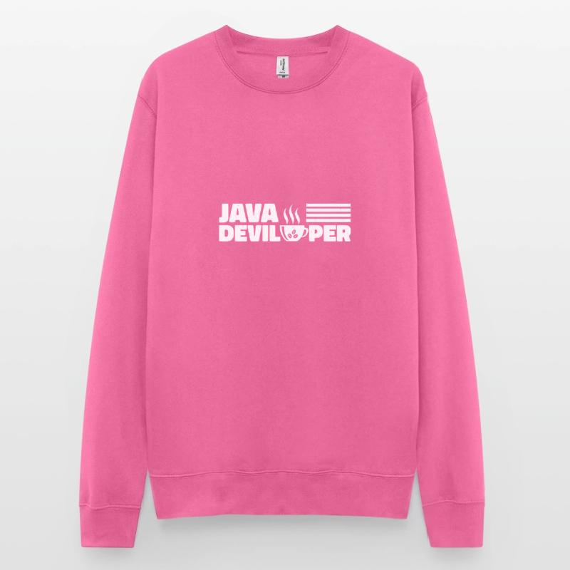 Java Developer with Coffee Sweat-shirt Unisexe