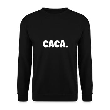 CACA - Sweat-shirt Unisexe - noir - Devant - Alina (178cm) & Michal (187cm)