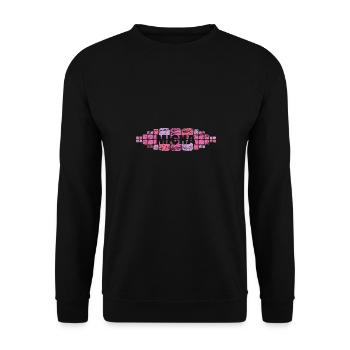 Mutti Micha - Unisex Pullover - Schwarz - Vorne - Alina (178cm) & Michal (187cm)