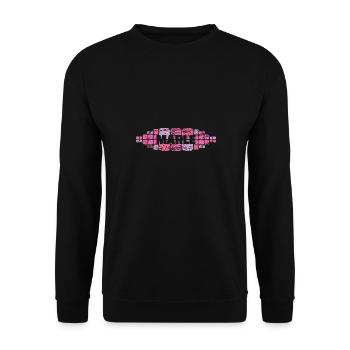 Mutter für Marle Mutti Mama - Unisex Pullover - Schwarz - Vorne - Alina (178cm) & Michal (187cm)