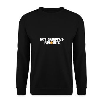 Not Grandpa's Favorite Grandchild grandkid - Unisex Sweatshirt - black - Front - Alina (178cm) & Michal (187cm)