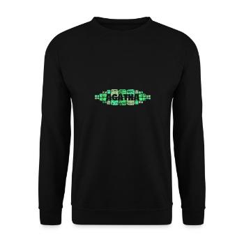 Geschenk für Agatha - Unisex Pullover - Schwarz - Vorne - Alina (178cm) & Michal (187cm)