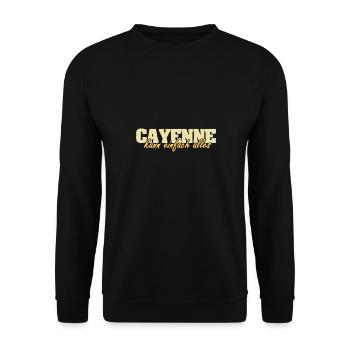 Cadeau pour Cayenne - Sweat-shirt Unisexe - noir - Devant - Alina (178cm) & Michal (187cm)