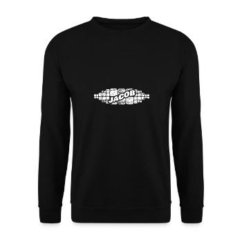 Gift for Jacob - Unisex Sweatshirt - black - Front - Alina (178cm) & Michal (187cm)