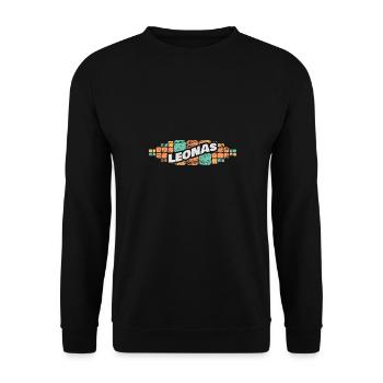 Cadeau pour Leonas - Sweat-shirt Unisexe - noir - Devant - Alina (178cm) & Michal (187cm)