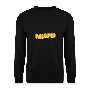 Miami als Urlaub - Unisex Pullover - Schwarz - Vorne - Alina (178cm) & Michal (187cm)