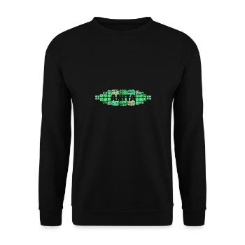 Anita als Mutti - Unisex Pullover - Schwarz - Vorne - Alina (178cm) & Michal (187cm)
