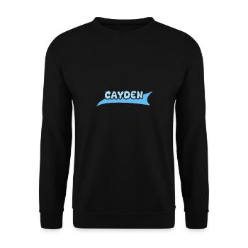 Cayden comme prénom - Sweat-shirt Unisexe - noir - Devant - Alina (178cm) & Michal (187cm)