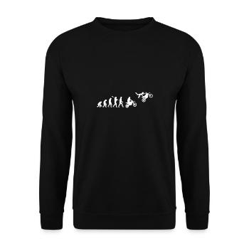 Moto Motorcross Evolution - Sweat-shirt Unisexe - noir - Devant - Alina (178cm) & Michal (187cm)