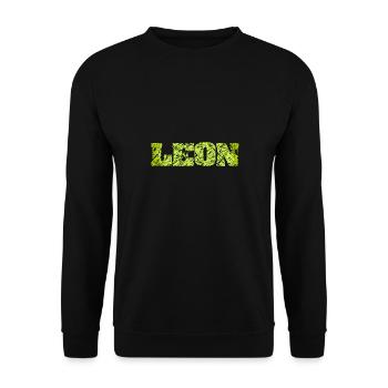 Gift idea Leon - Unisex Sweatshirt - black - Front - Alina (178cm) & Michal (187cm)
