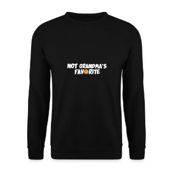 Not Grandpa's Favorite Grandchild grandkid - Unisex Sweatshirt - black - Front - Alina (178cm) & Michal (187cm)