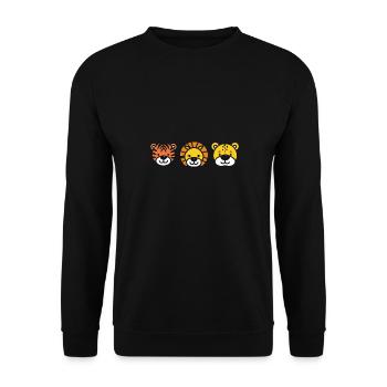 humour safari - Sweat-shirt Unisexe - noir - Devant - Alina (178cm) & Michal (187cm)