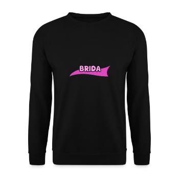 Geschenk für Brida - Unisex Pullover - Schwarz - Vorne - Alina (178cm) & Michal (187cm)