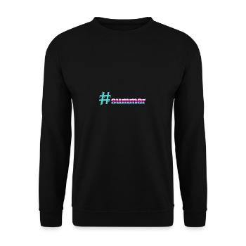 Cooler Hashtag summer Sommer - Unisex Pullover - Schwarz - Vorne - Alina (178cm) & Michal (187cm)
