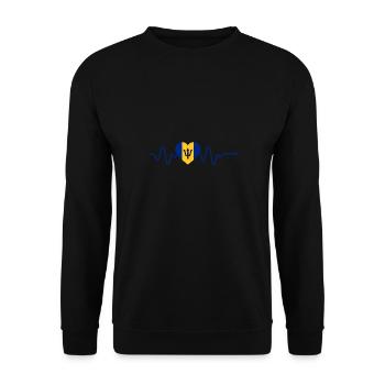 Drapeau de la Barbade Bayan barbadien - Sweat-shirt Unisexe - noir - Devant - Alina (178cm) & Michal (187cm)