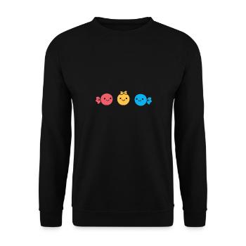 bonbon - Sweat-shirt Unisexe - noir - Devant - Alina (178cm) & Michal (187cm)