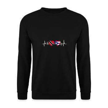 Drapeau de Trinité-et-Tobago - Sweat-shirt Unisexe - noir - Devant - Alina (178cm) & Michal (187cm)