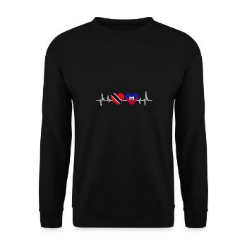 Drapeau de Trinité-et-Tobago - Sweat-shirt Unisexe - noir - Devant - Alina (178cm) & Michal (187cm)