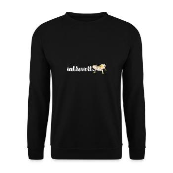 Leopardgecko Reptil Haustier Gecko - Unisex Pullover - Schwarz - Vorne - Alina (178cm) & Michal (187cm)