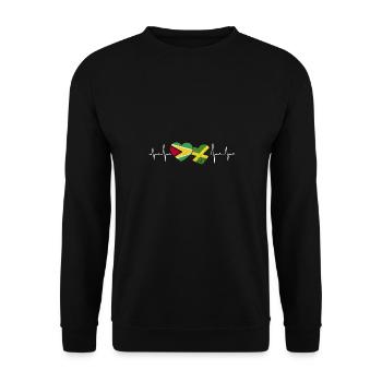 Guyana Flag Guyanese Guyana - Unisex Sweatshirt - black - Front - Alina (178cm) & Michal (187cm)