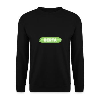 Geschenkidee Berta - Unisex Pullover - Schwarz - Vorne - Alina (178cm) & Michal (187cm)