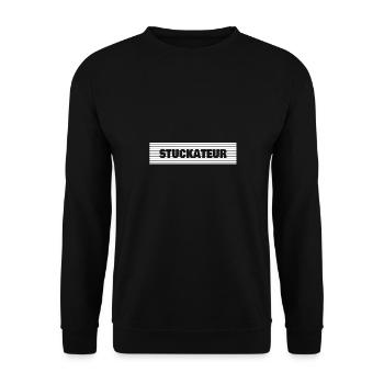 Stuckateur - Unisex Pullover - Schwarz - Vorne - Alina (178cm) & Michal (187cm)