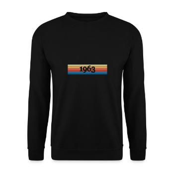 Jahr 1963 - Unisex Pullover - Schwarz - Vorne - Alina (178cm) & Michal (187cm)