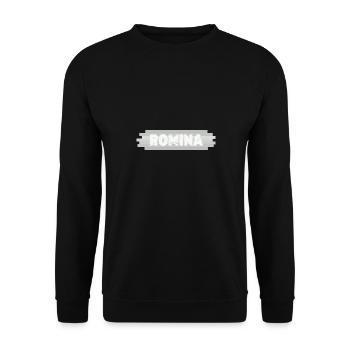 Name Romina - Unisex Pullover - Schwarz - Vorne - Alina (178cm) & Michal (187cm)