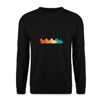 Scottish Terrier Scottie Hund - Unisex Pullover - Schwarz - Vorne - Alina (178cm) & Michal (187cm)