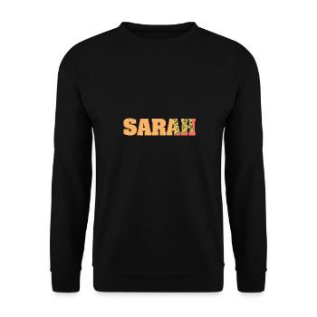 Gift for Sarah - Unisex Sweatshirt - black - Front - Alina (178cm) & Michal (187cm)