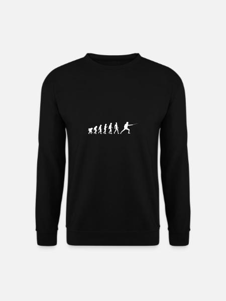 Fechten Evolution Fechter Fechten - Unisex Pullover - Schwarz