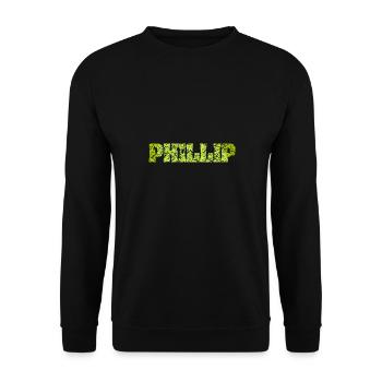 Nom Phillip - Sweat-shirt Unisexe - noir - Devant - Alina (178cm) & Michal (187cm)