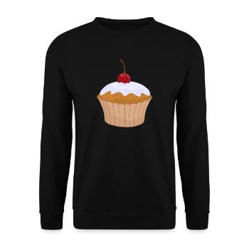 cupcake muffin cake cake baking bakery67 - Unisex Sweatshirt - black - Front - Alina (178cm) & Michal (187cm)