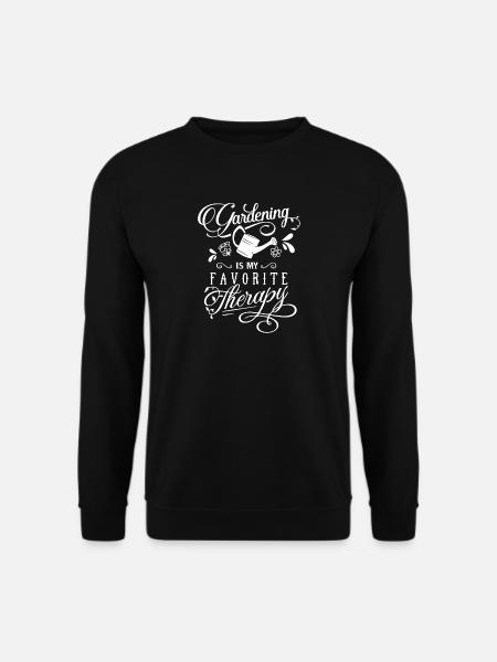 Gartenarbeit ist mein Lieblingstherapie-Hemd - Unisex Pullover - Schwarz