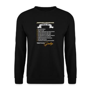 Junggesellenabschied Checklist - Unisex Pullover - Schwarz - Vorne - Alina (178cm) & Michal (187cm)