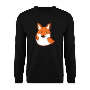 Fox red fox nature animal animal gift - Unisex Sweatshirt - black - Front - Alina (178cm) & Michal (187cm)