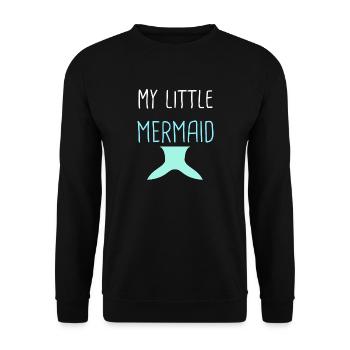 Mermaid, Fish Fin, Mermaid, Mermaid - Unisex Sweatshirt - black - Front - Alina (178cm) & Michal (187cm)