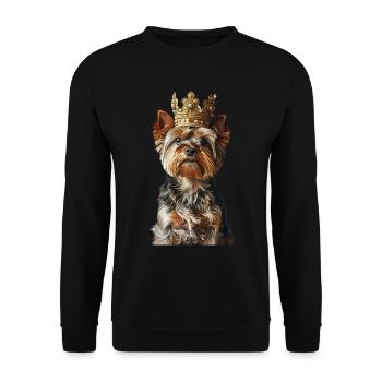 Yorkshire Terrier - Unisex Sweatshirt - black - Front - Alina (178cm) & Michal (187cm)