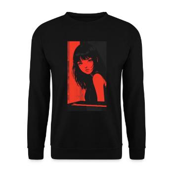 The Girl in Red - Unisex Sweatshirt - black - Front - Alina (178cm) & Michal (187cm)
