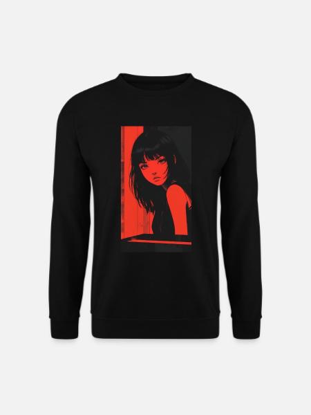 La fille en rouge - Sweat-shirt Unisexe - noir