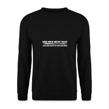 Wer mich nicht mag, muss eben noch üben - Unisex Pullover - Schwarz - Vorne - Alina (178cm) & Michal (187cm)