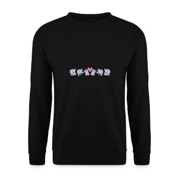 Rhino Rhino Unicorn - Unisex Sweatshirt - black - Front - Alina (178cm) & Michal (187cm)