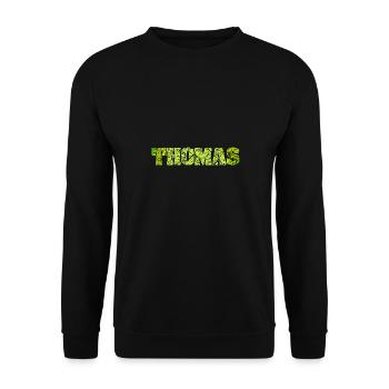 Gift for Thomas - Unisex Sweatshirt - black - Front - Alina (178cm) & Michal (187cm)