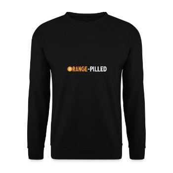 Bitcoin Kryptowährung BTC Crypto Trader - Unisex Pullover - Schwarz - Vorne - Alina (178cm) & Michal (187cm)