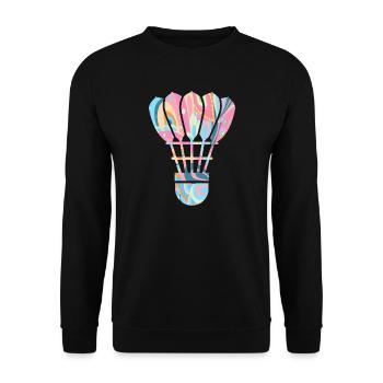 Badminton Player Design Girls Badminton - Unisex Sweatshirt - black - Front - Alina (178cm) & Michal (187cm)