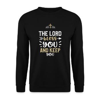 The Lord bless you and keep you - Unisex Sweatshirt - black - Front - Alina (178cm) & Michal (187cm)