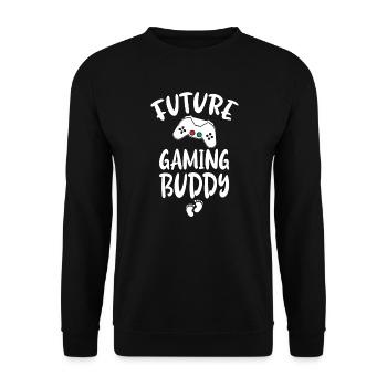 Future Gaming Buddy - Bébé - Sweat-shirt Unisexe - noir - Devant - Alina (178cm) & Michal (187cm)