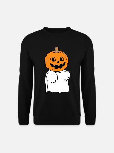 Funny Pumpkin Halloween Ghost - Unisex Sweatshirt - black