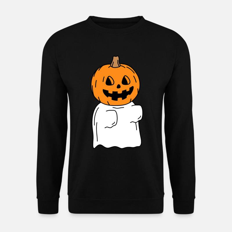 Funny Pumpkin Halloween Ghost - Unisex Sweatshirt - black