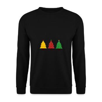 Tannenbaum, Gruppe Weihnachten Merry christmas - Unisex Pullover - Schwarz - Vorne - Alina (178cm) & Michal (187cm)